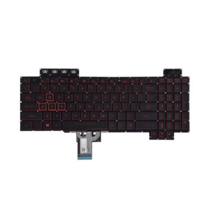 کیبورد لپ تاپ ایسوس TUF Gaming FX505 دور قرمز اینتر کوچک با بک لایت (مشکی، بدون فریم با کلید پاور)