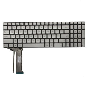 کیبورد لپ تاپ ایسوس N551 نقره ای با بک لایت اینترکوچک (بدون فریم)