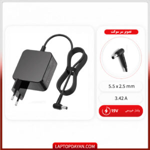 آداپتور لپ تاپ ایسوس مربعی 19v 3.42a