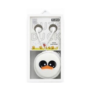 هندزفری سیمی duck مدل T-318 سفید