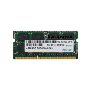 رم لپتاپ 4 گیگ ddr 3 باس 10600 برند Apacer