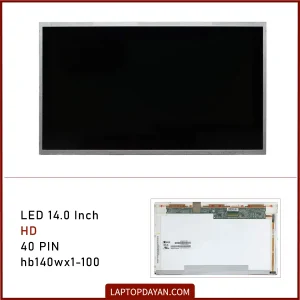 ال ای دی لپ تاپ hd 14 اینچ 40 پین ضخیم HB140WX1-100